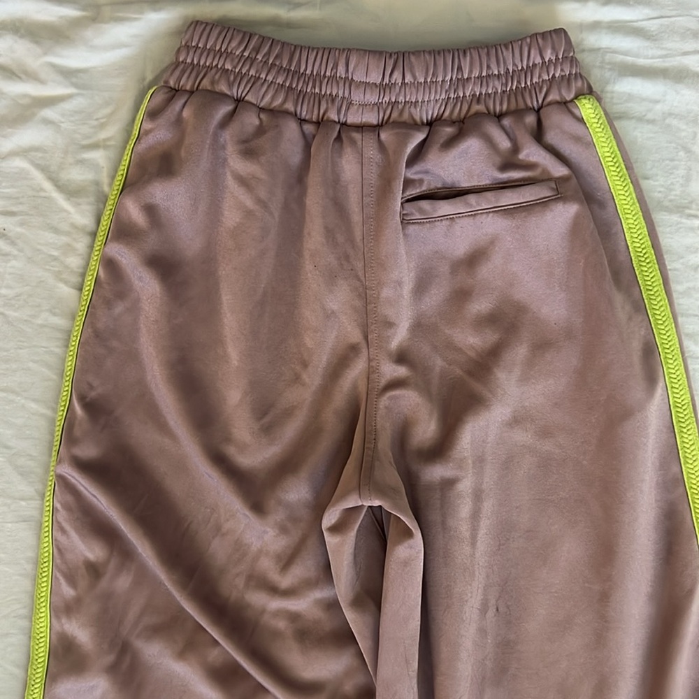 BDG Wide Leg Track Pants tan/lime green size XS - Picture 8 of 10